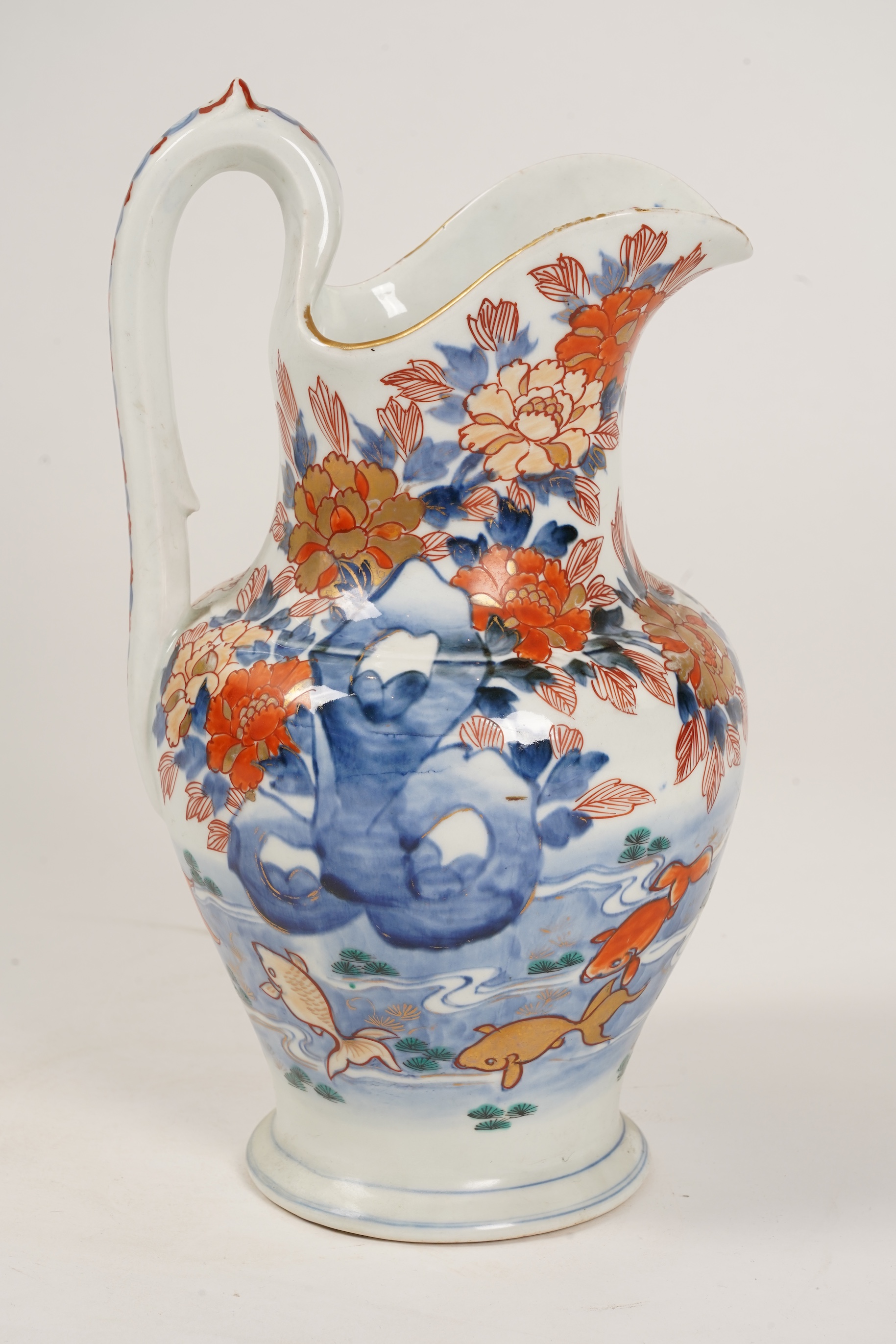 A Japanese Imari ewer and basin, late 19th century